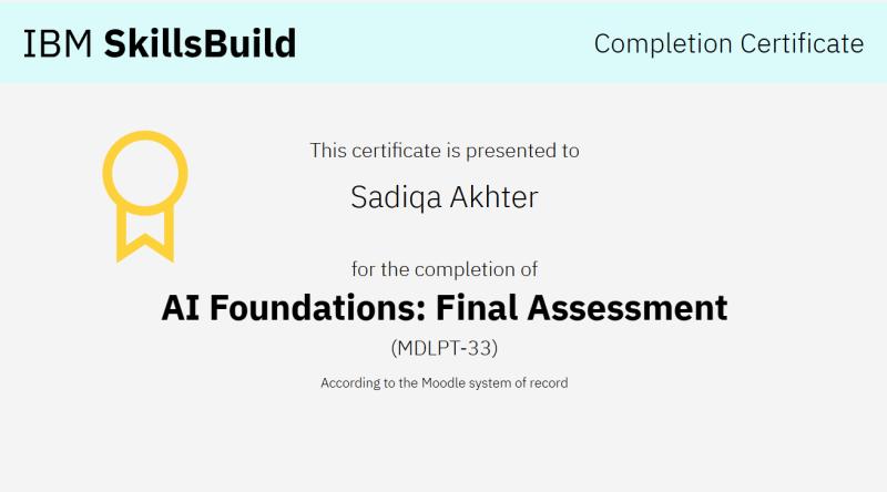 AI by IBM certificate